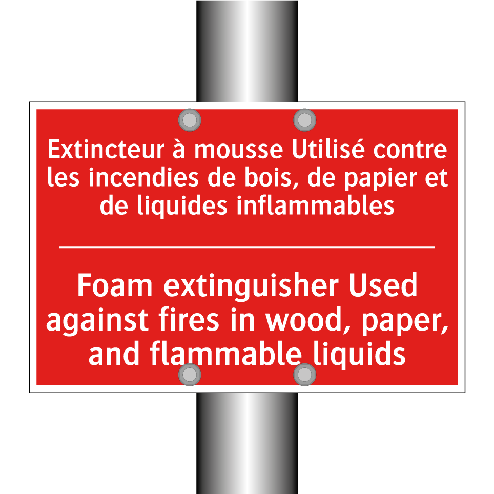 Extincteur à mousse Utilisé contre /.../ - Foam extinguisher Used against /.../