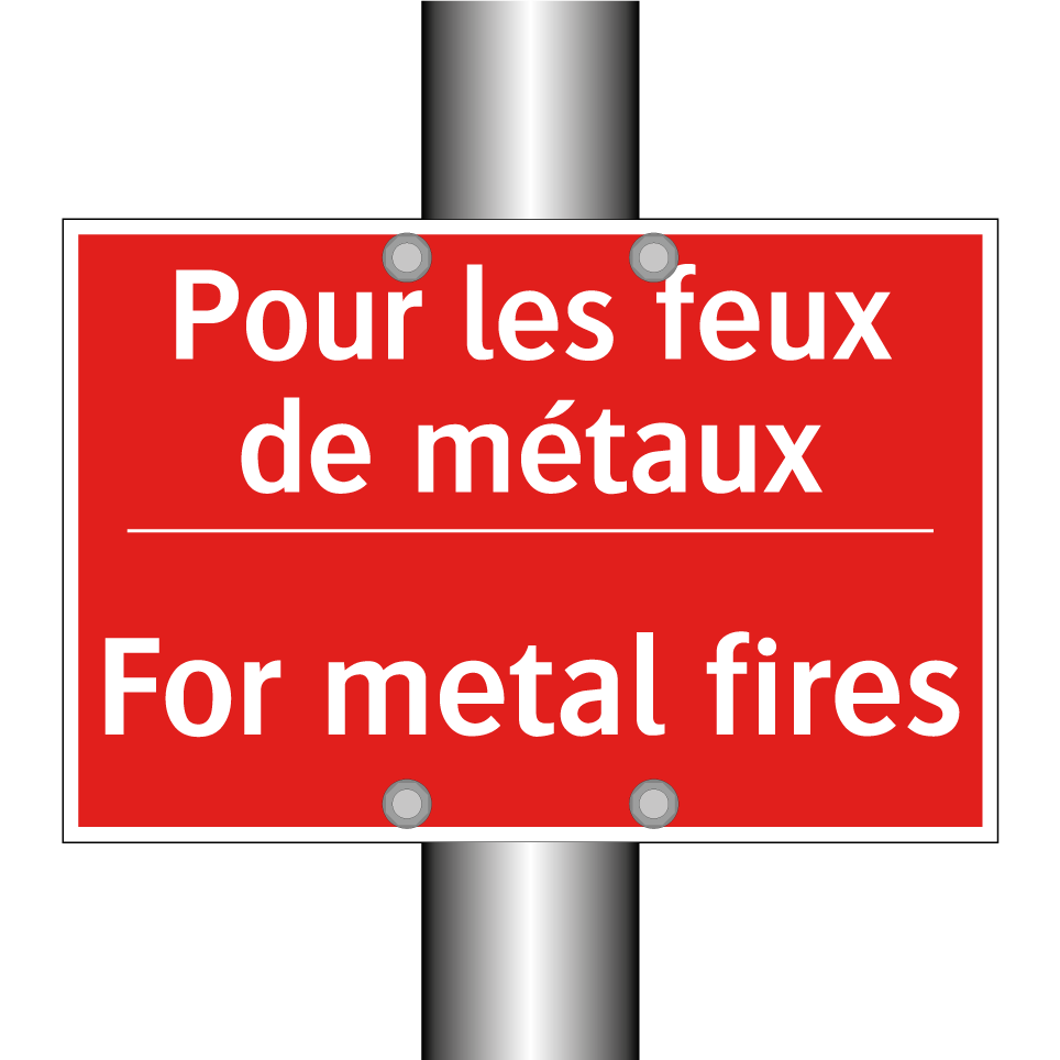 Pour les feux de métaux - For metal fires