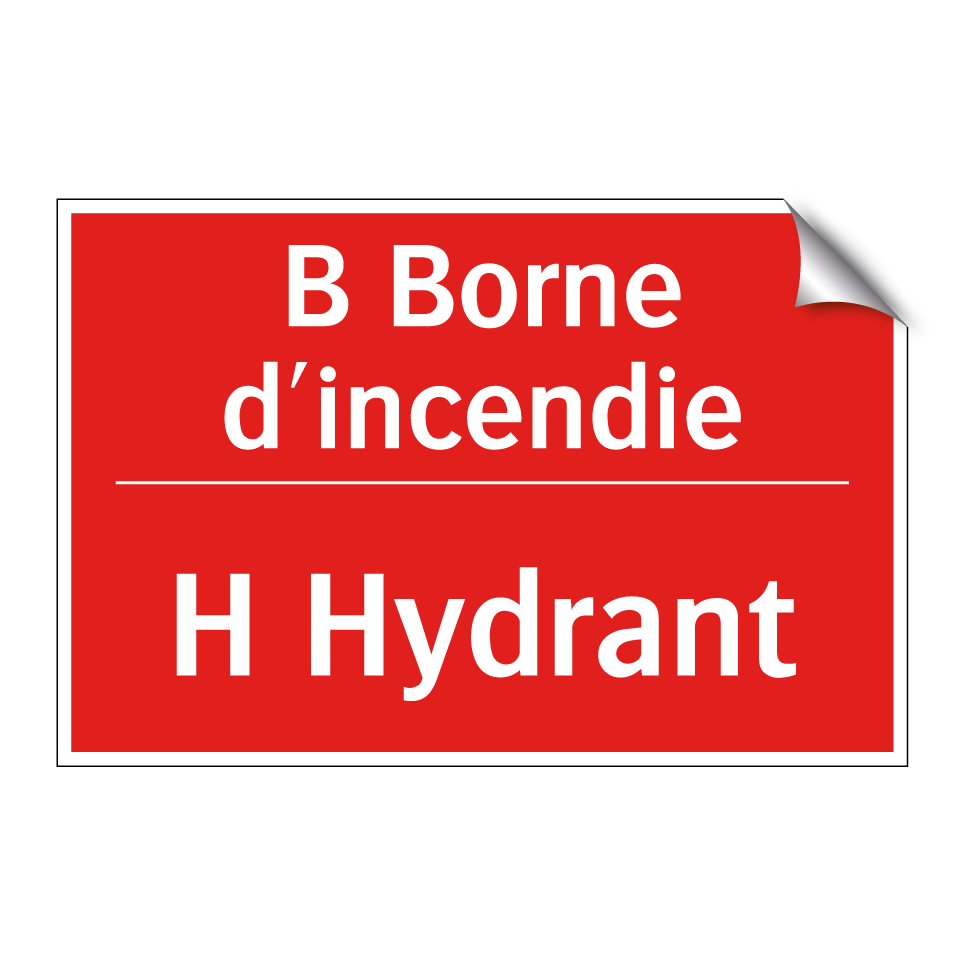 B Borne d'incendie - H Hydrant