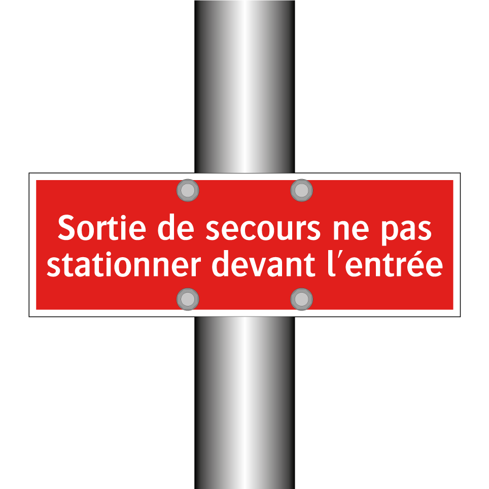 Sortie de secours ne pas stationner devant l'entrée