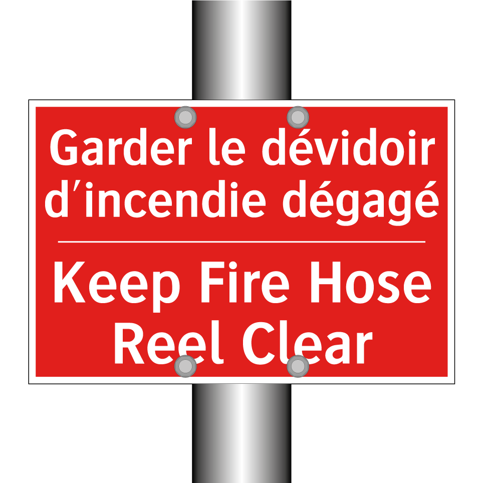 Garder le dévidoir d'incendie /.../ - Keep Fire Hose Reel Clear