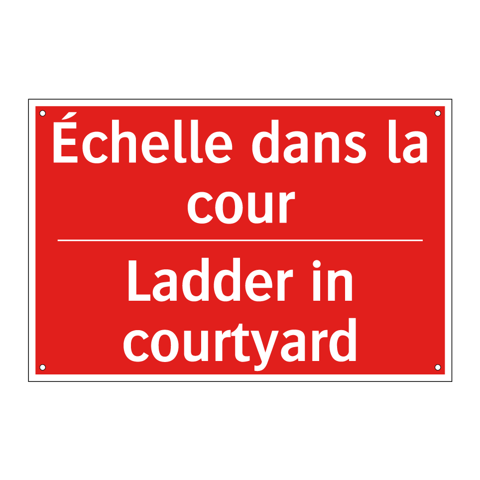 Échelle dans la cour - Ladder in courtyard