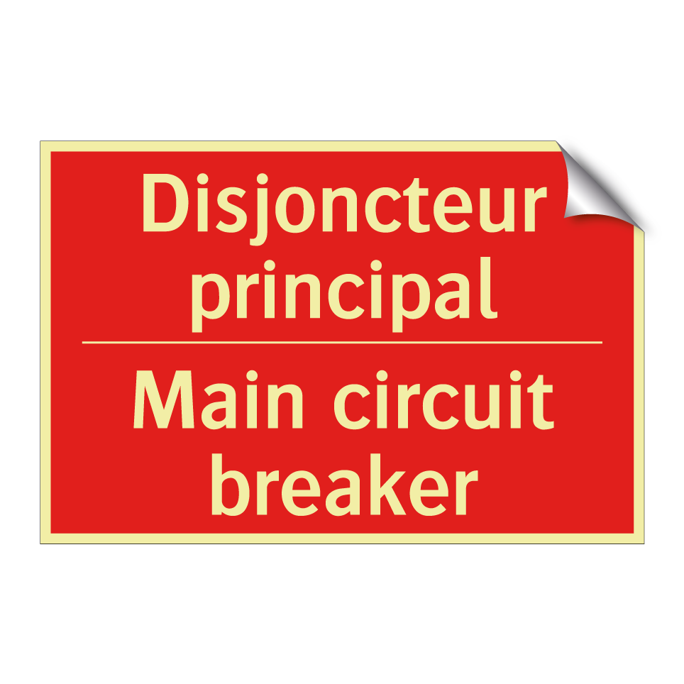 Disjoncteur principal - Main circuit breaker