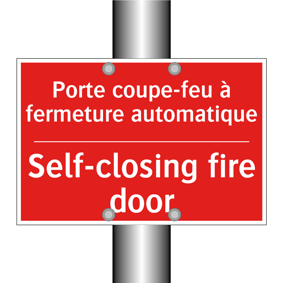 Porte coupe-feu à fermeture automatique /.../ - Self-closing fire door