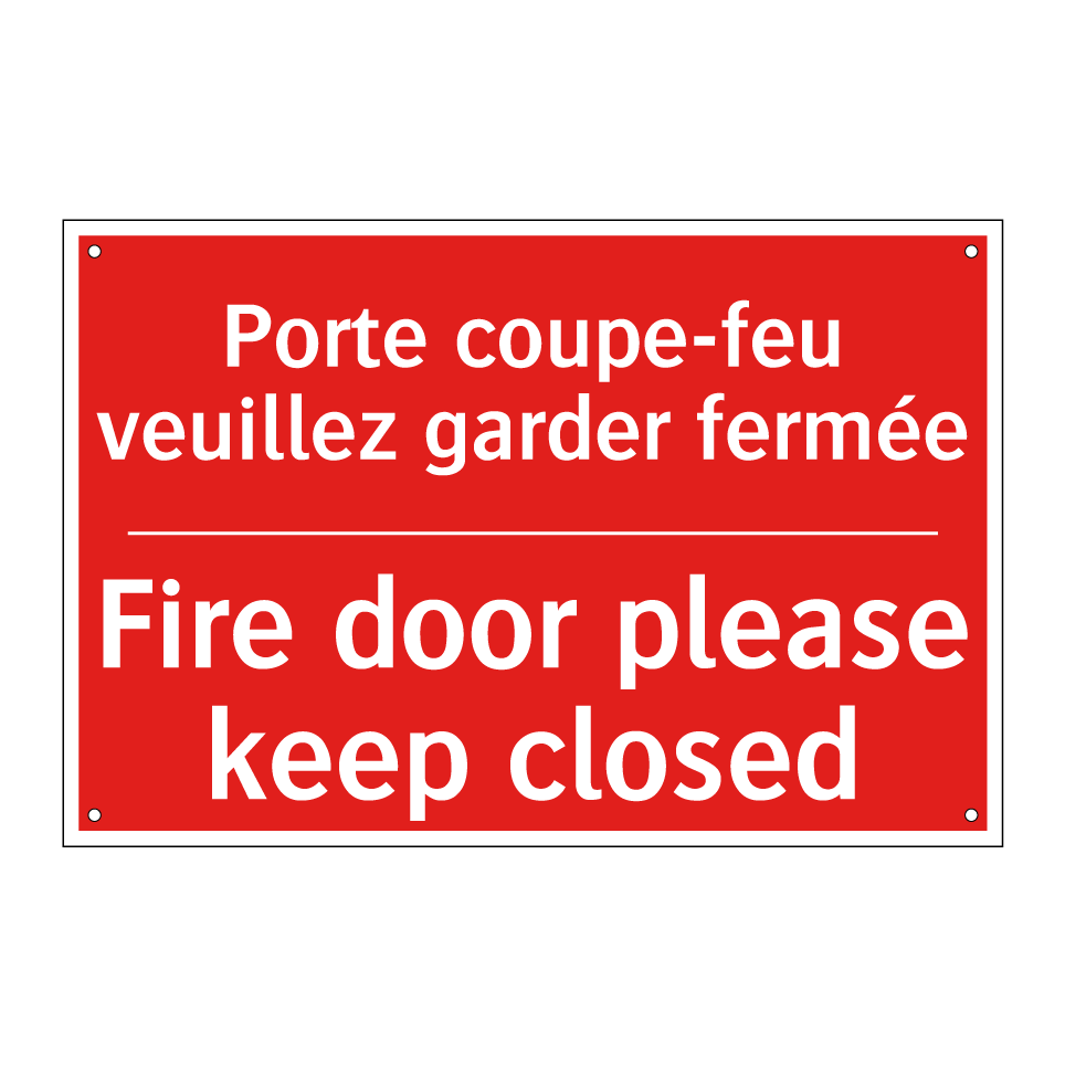 Porte coupe-feu veuillez garder /.../ - Fire door please keep closed