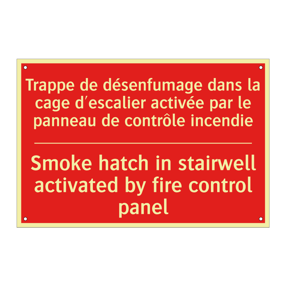 Trappe de désenfumage dans la /.../ - Smoke hatch in stairwell activated /.../