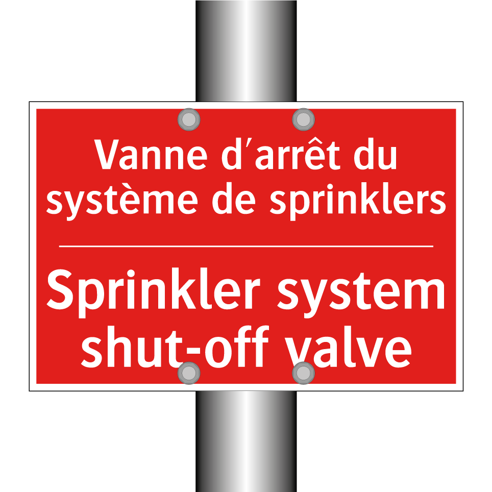 Vanne d'arrêt du système de sprinklers /.../ - Sprinkler system shut-off valve /.../