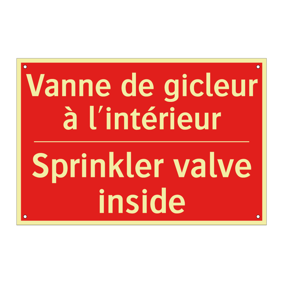 Vanne de gicleur à l'intérieur - Sprinkler valve inside