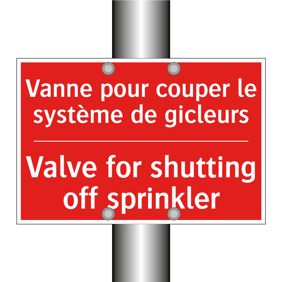 Vanne pour couper le système de /.../ - Valve for shutting off sprinkler /.../
