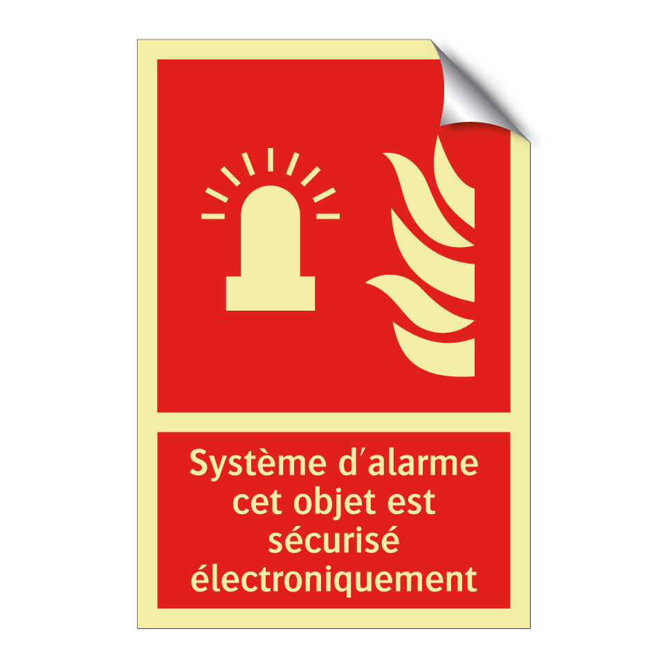 Système d'alarme cet objet est sécurisé électroniquement