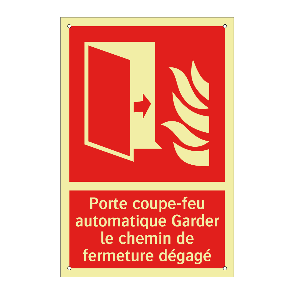 Porte coupe-feu automatique Garder le chemin de fermeture dégagé