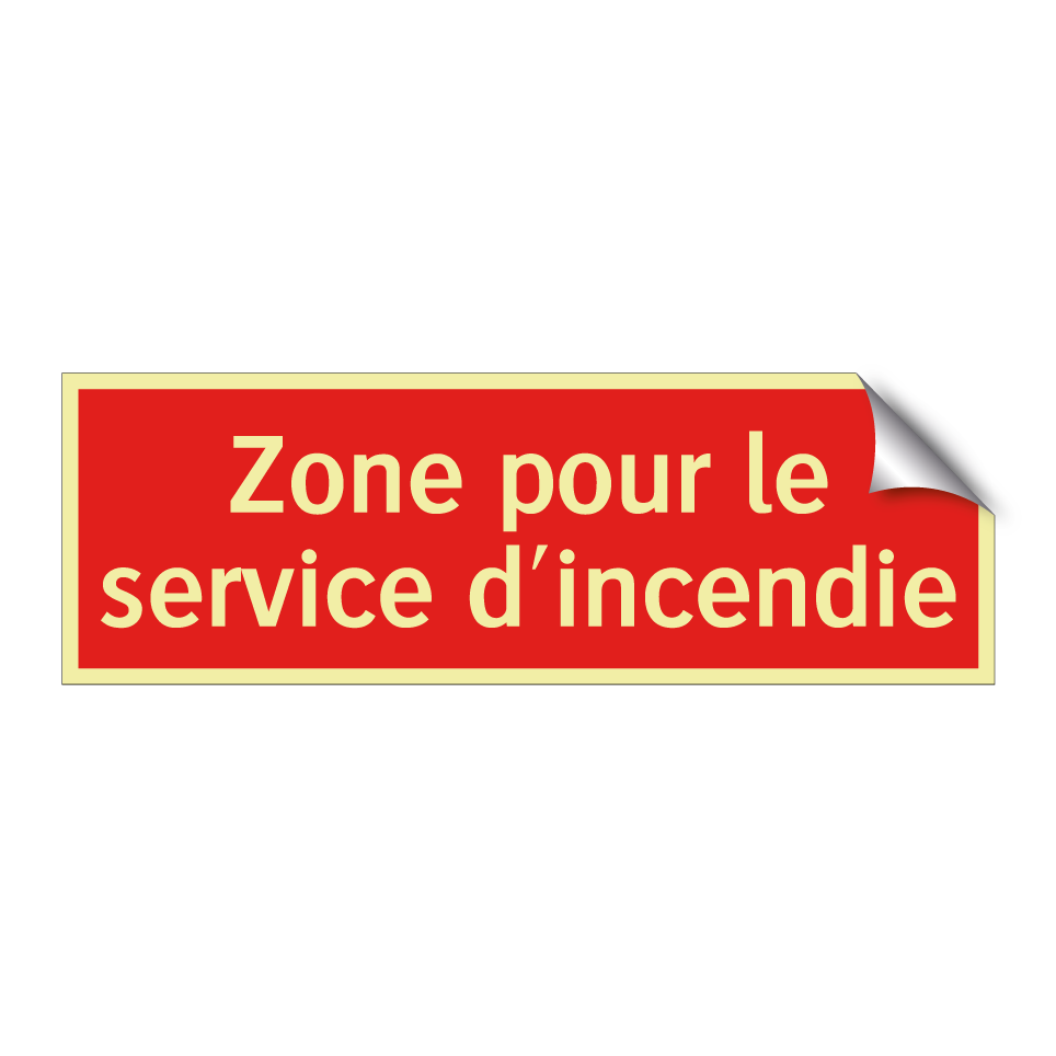 Zone pour le service d'incendie