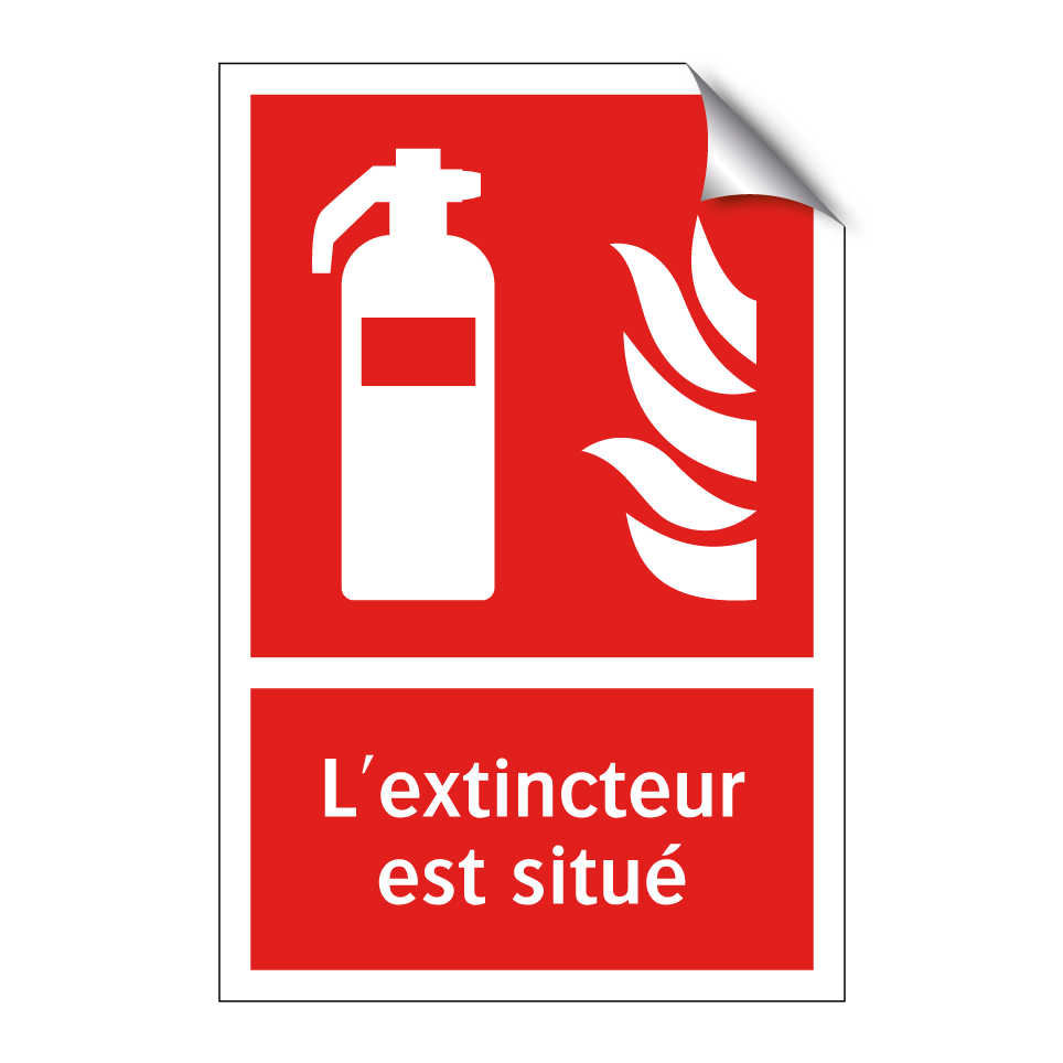 L'extincteur est situé