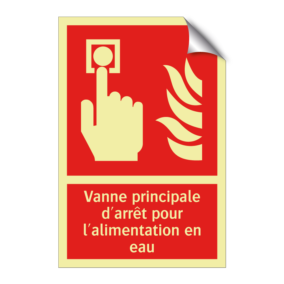 Vanne principale d'arrêt pour l'alimentation en eau