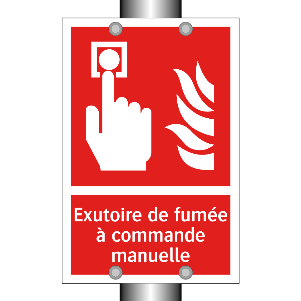 Exutoire de fumée à commande manuelle