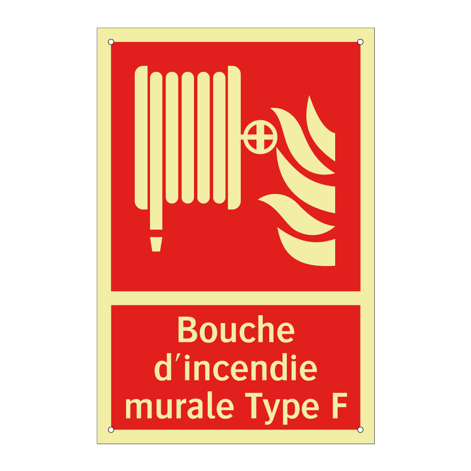 Bouche d'incendie murale Type F