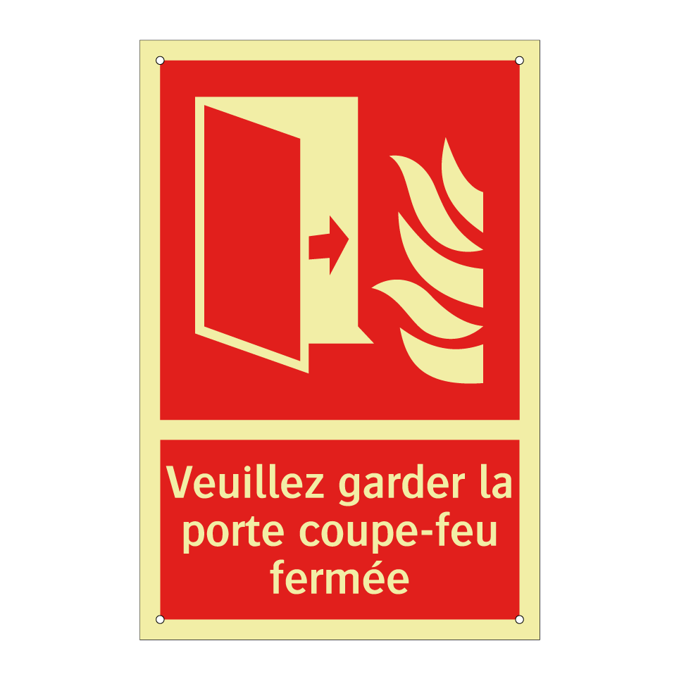 Veuillez garder la porte coupe-feu fermée