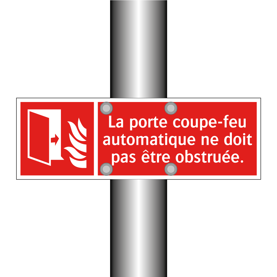 La porte coupe-feu automatique ne doit pas être obstruée.