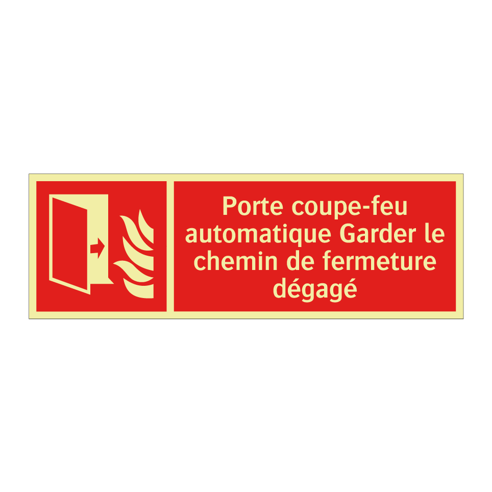 Porte coupe-feu automatique Garder le chemin de fermeture dégagé