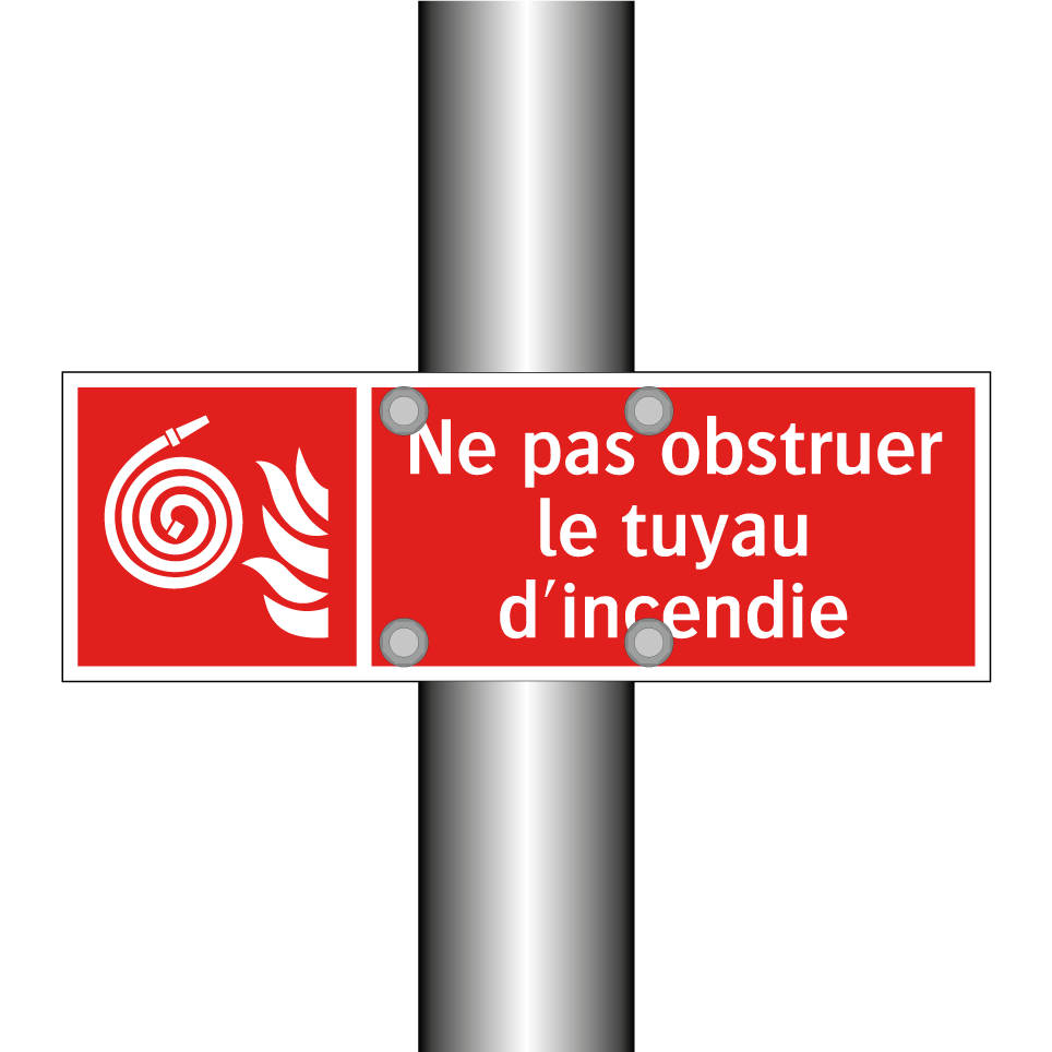 Ne pas obstruer le tuyau d'incendie
