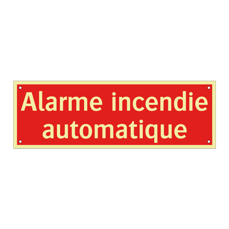 Alarme incendie automatique