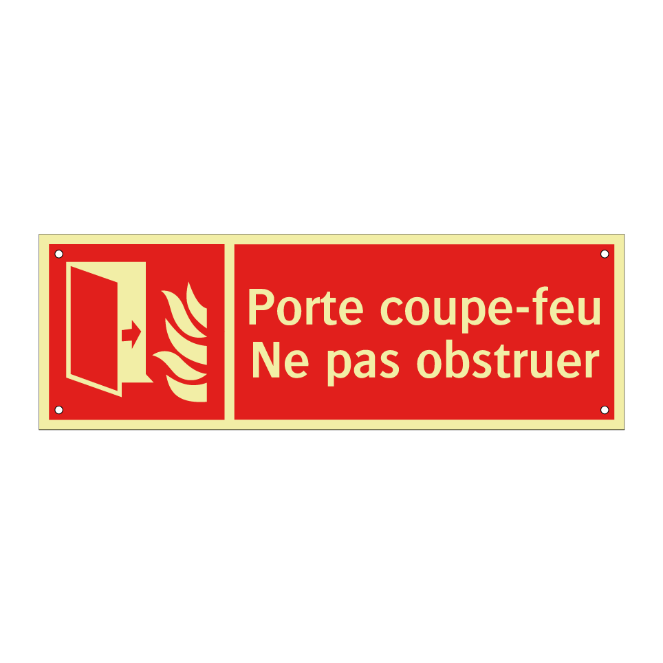 Porte coupe-feu Ne pas obstruer