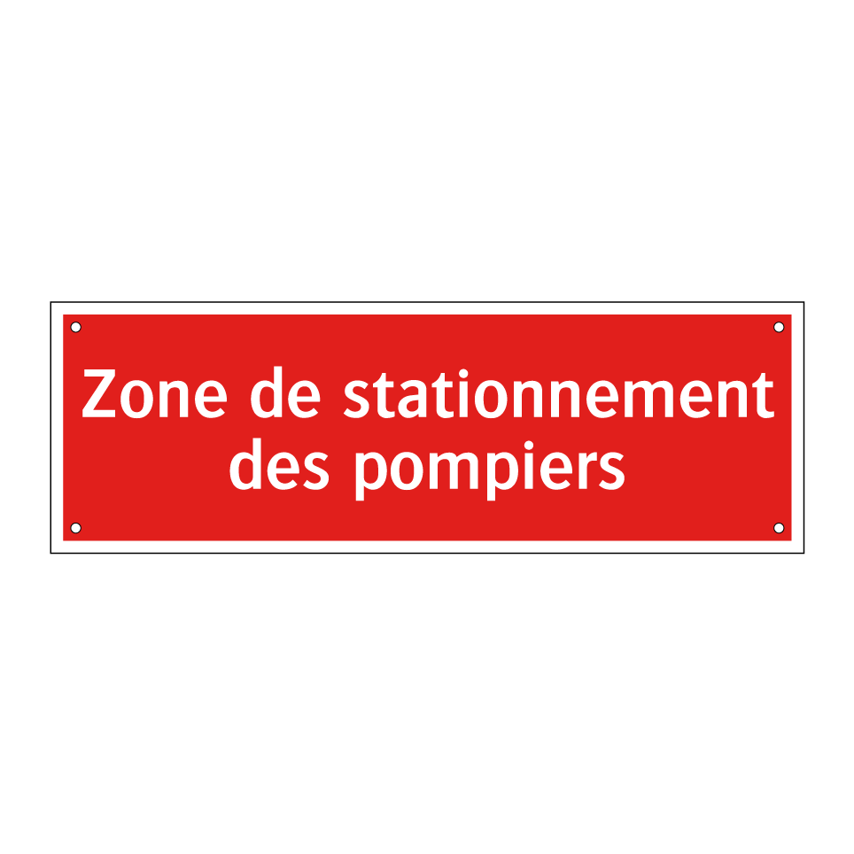 Zone de stationnement des pompiers