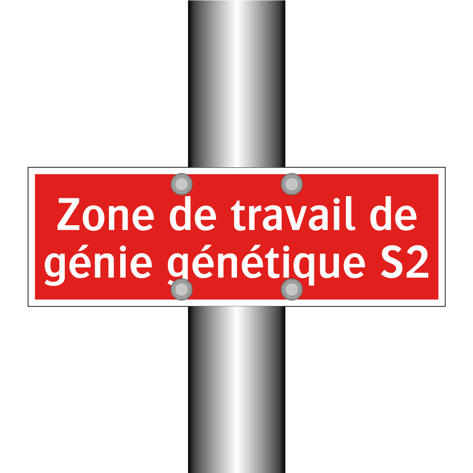 Zone de travail de génie génétique S2