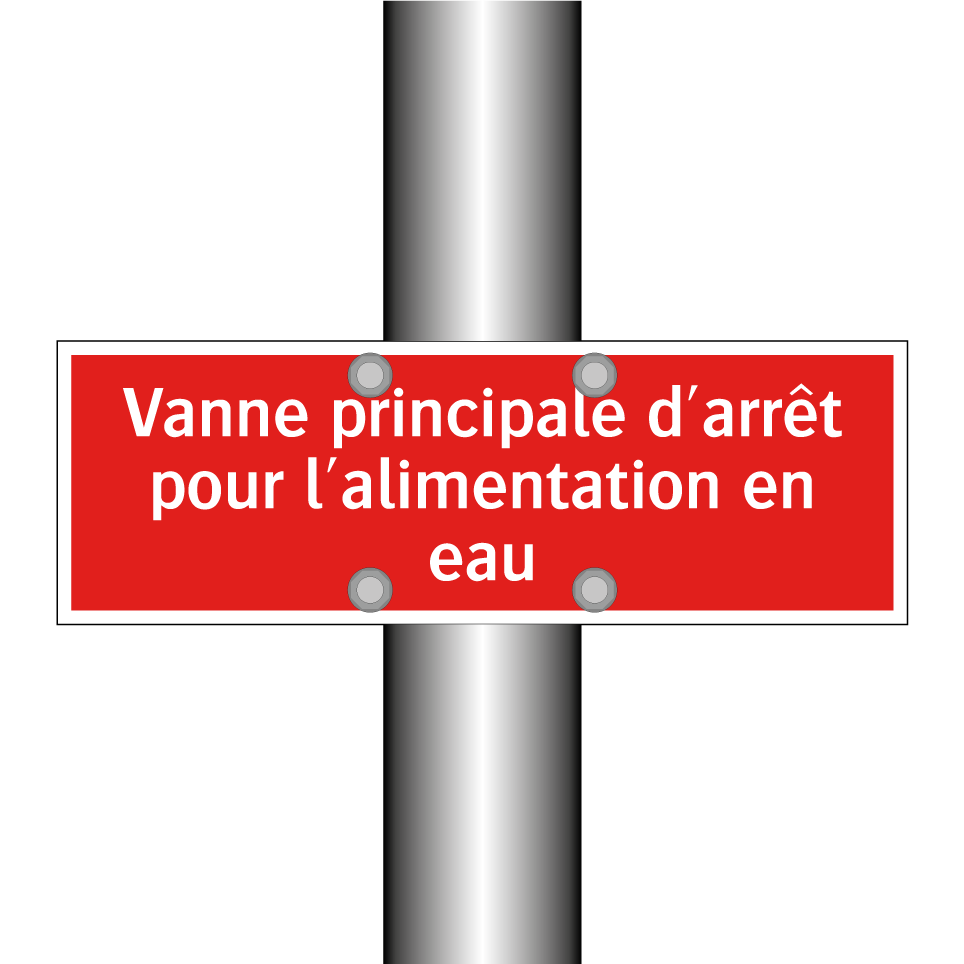 Vanne principale d'arrêt pour l'alimentation en eau