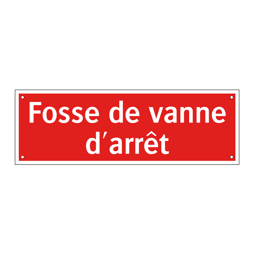 Fosse de vanne d'arrêt