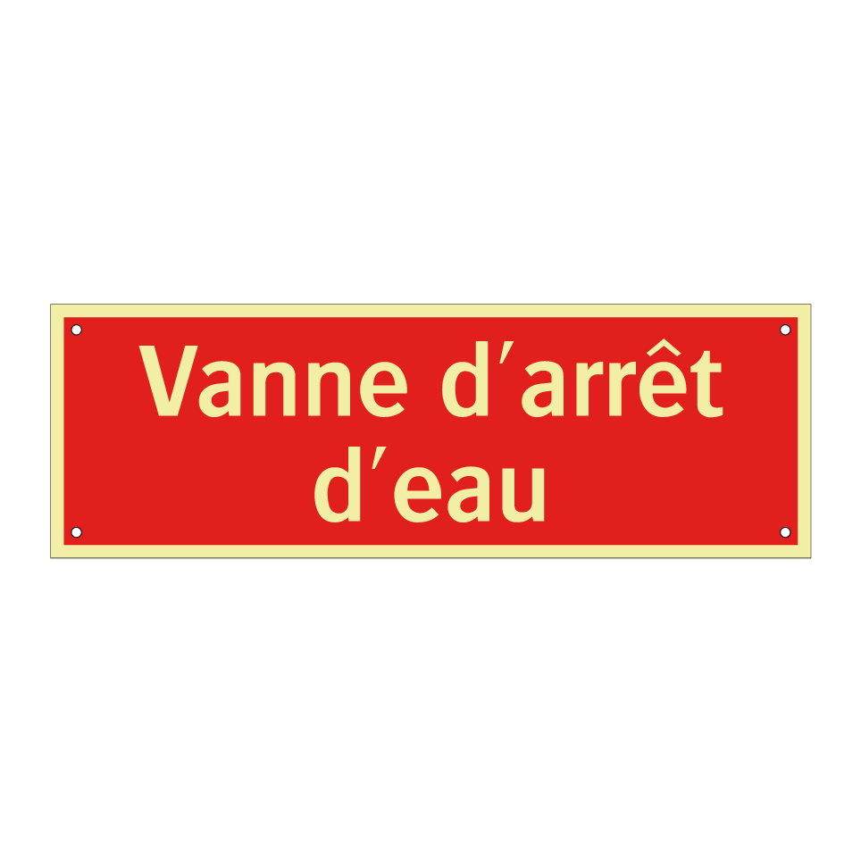 Vanne d'arrêt d'eau