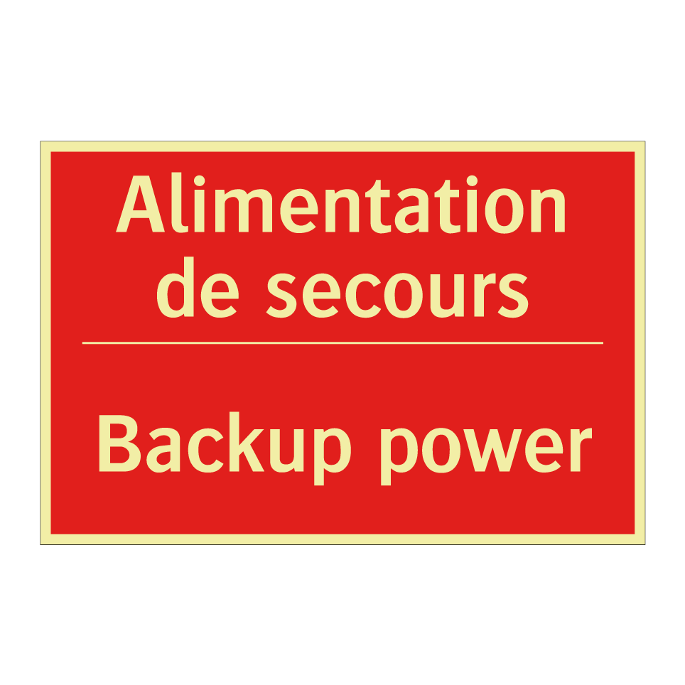 Alimentation de secours - Backup power