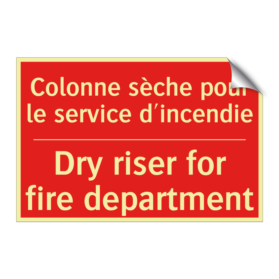 Colonne sèche pour le service /.../ - Dry riser for fire department