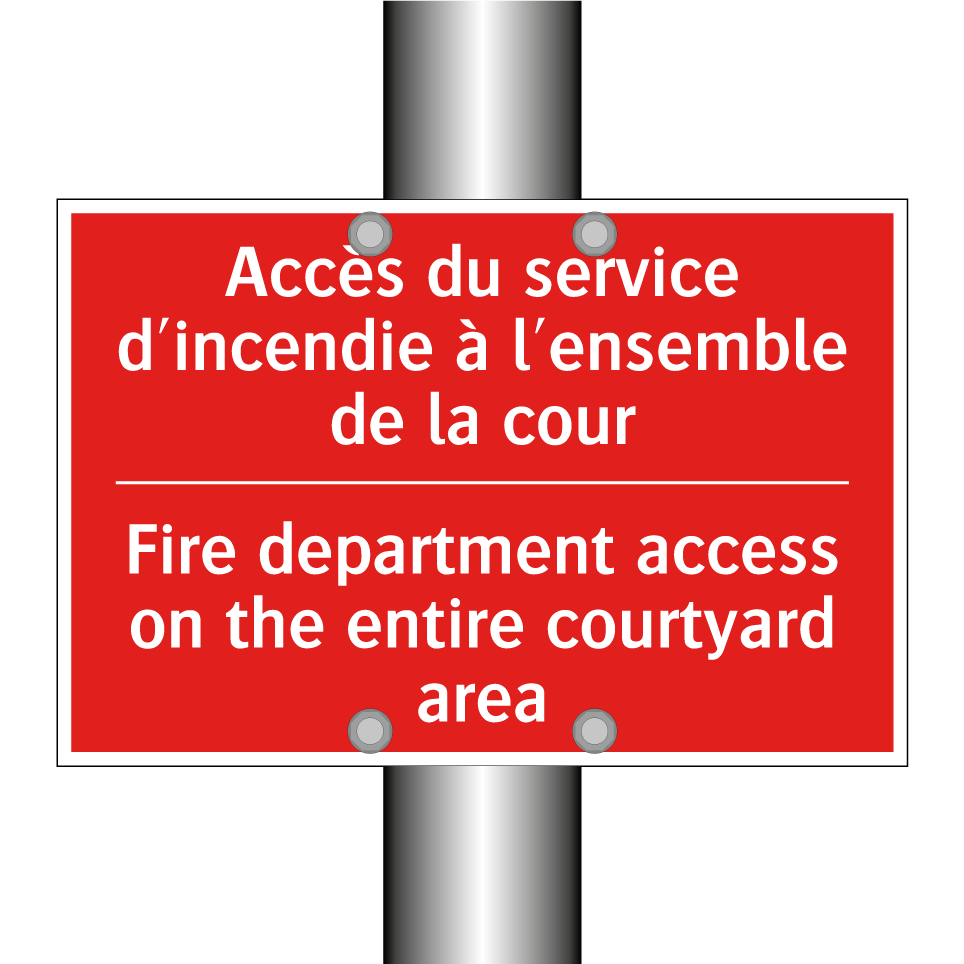 Accès du service d'incendie à /.../ - Fire department access on the /.../