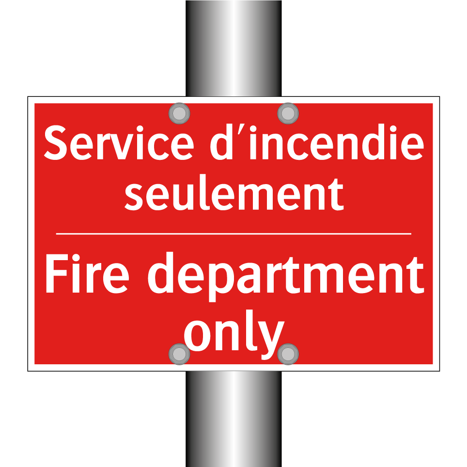Service d'incendie seulement - Fire department only