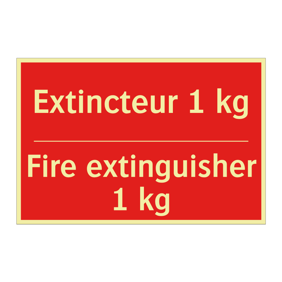 Extincteur 1 kg - Fire extinguisher 1 kg
