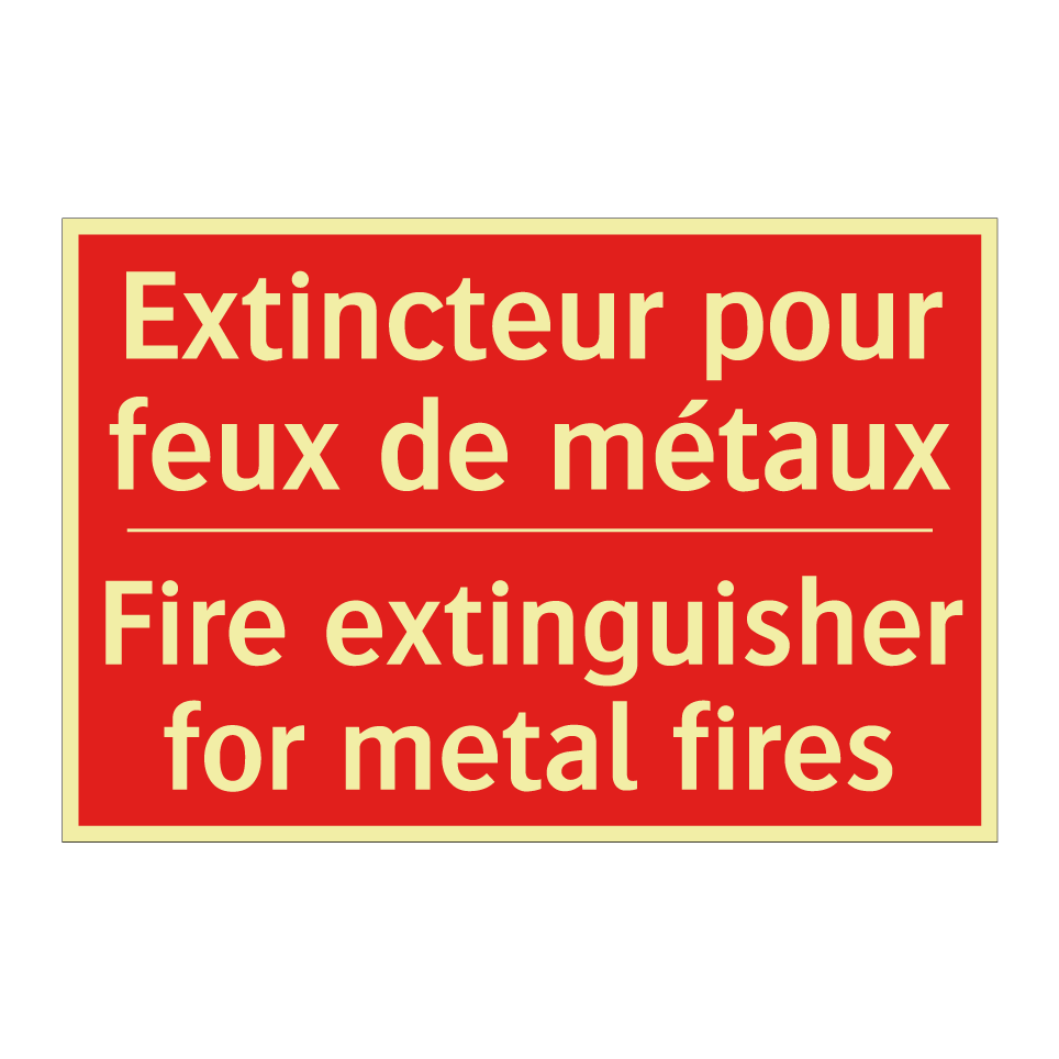Extincteur pour feux de métaux - Fire extinguisher for metal fires /.../