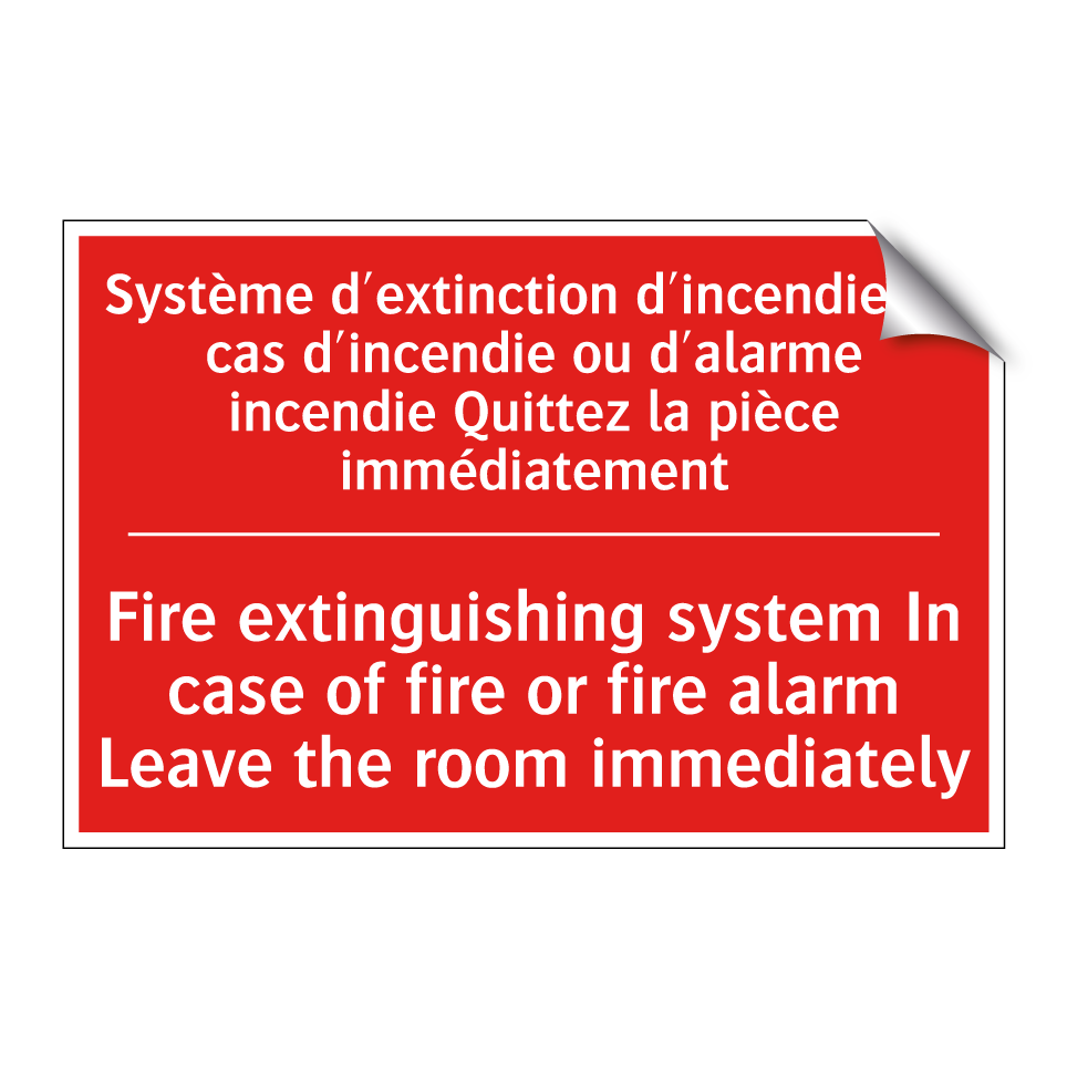 Système d'extinction d'incendie /.../ - Fire extinguishing system In case /.../