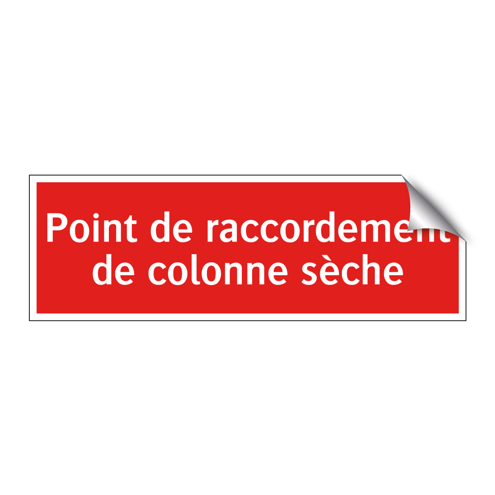 Point de raccordement de colonne sèche