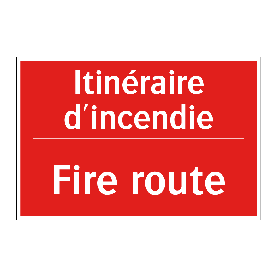Itinéraire d'incendie - Fire route