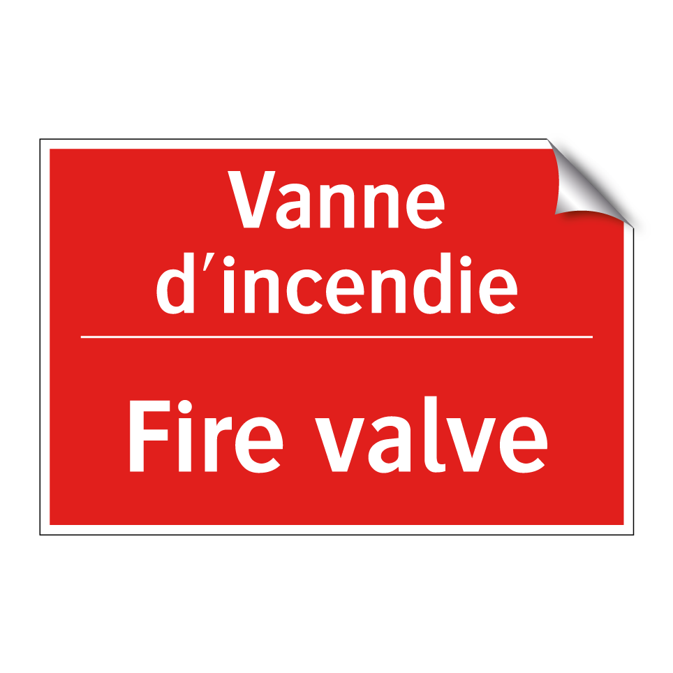 Vanne d'incendie - Fire valve