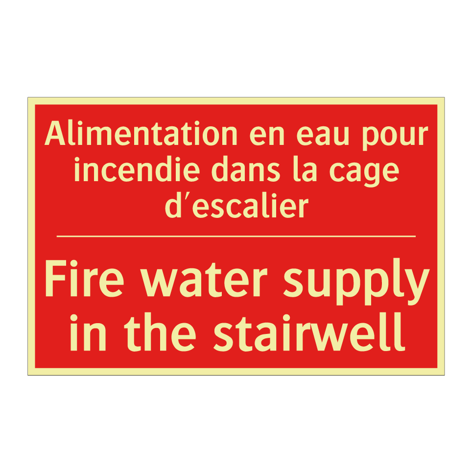 Alimentation en eau pour incendie /.../ - Fire water supply in the stairwell /.../