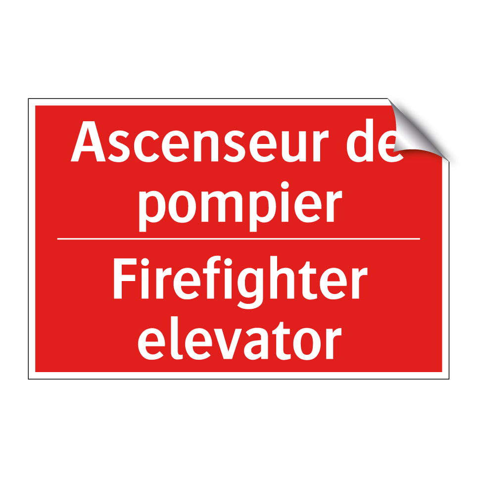 Ascenseur de pompier - Firefighter elevator
