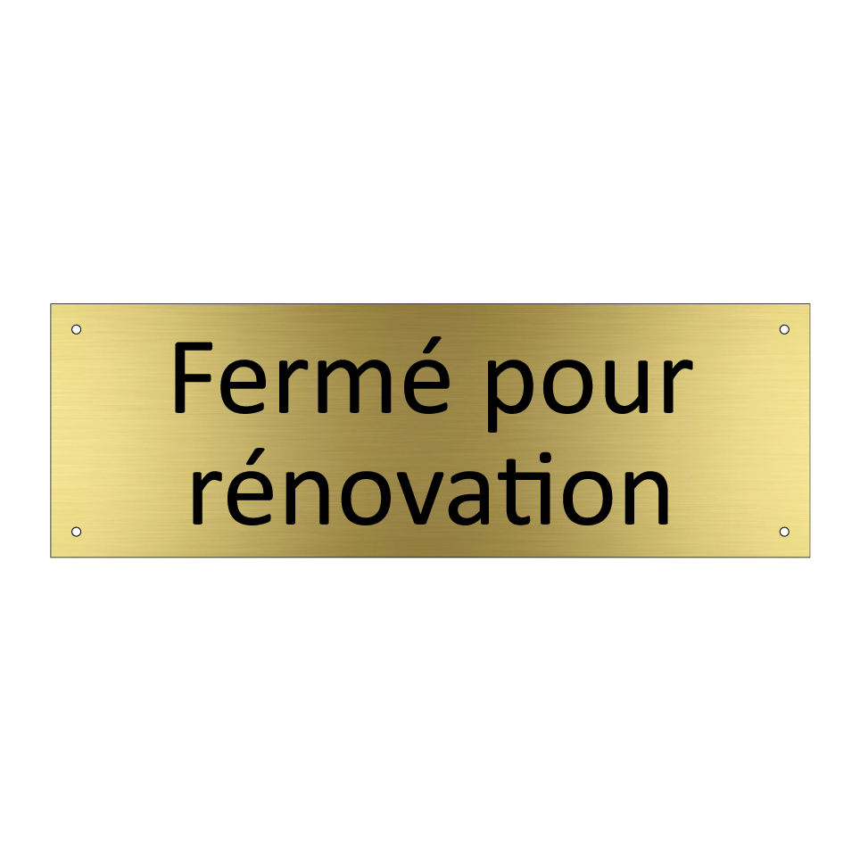 Fermé pour rénovation