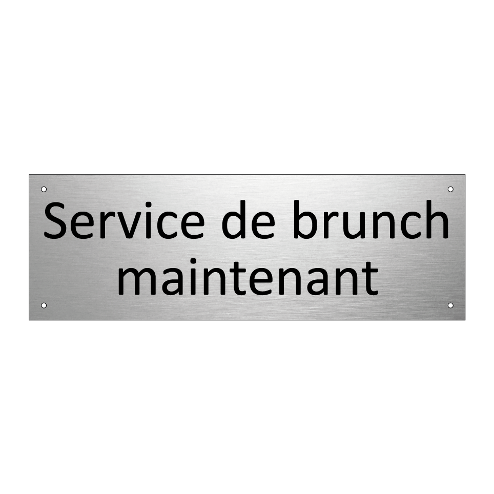 Service de brunch maintenant