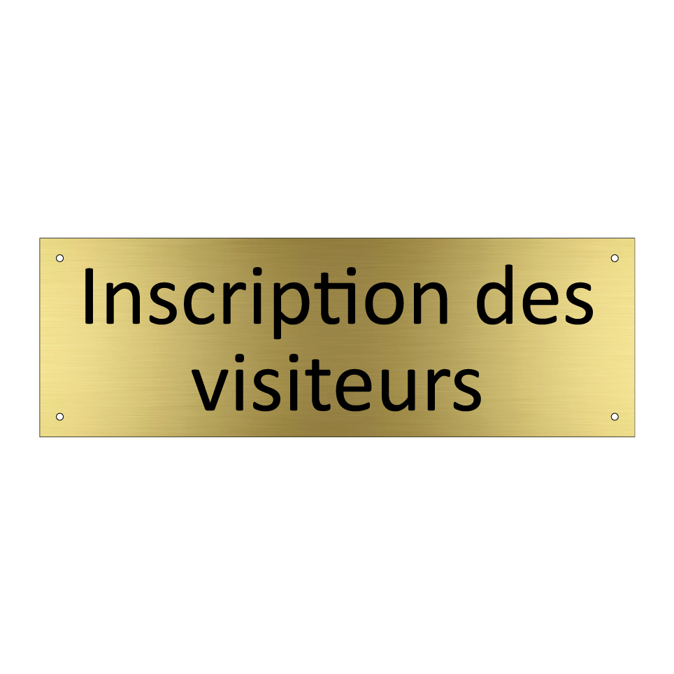 Inscription des visiteurs