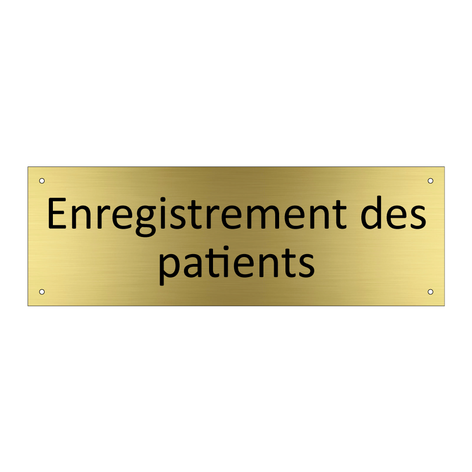 Enregistrement des patients