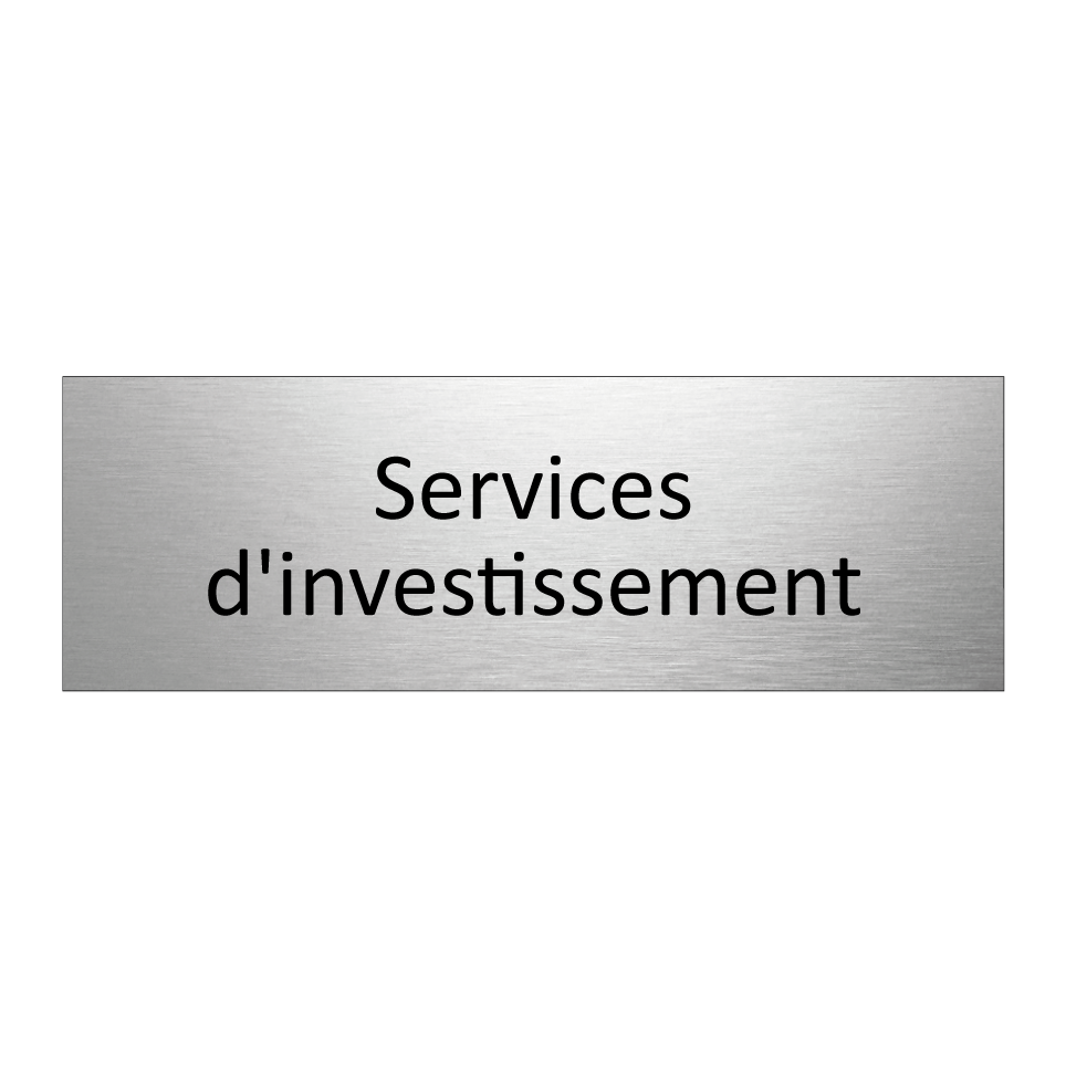 Services d'investissement
