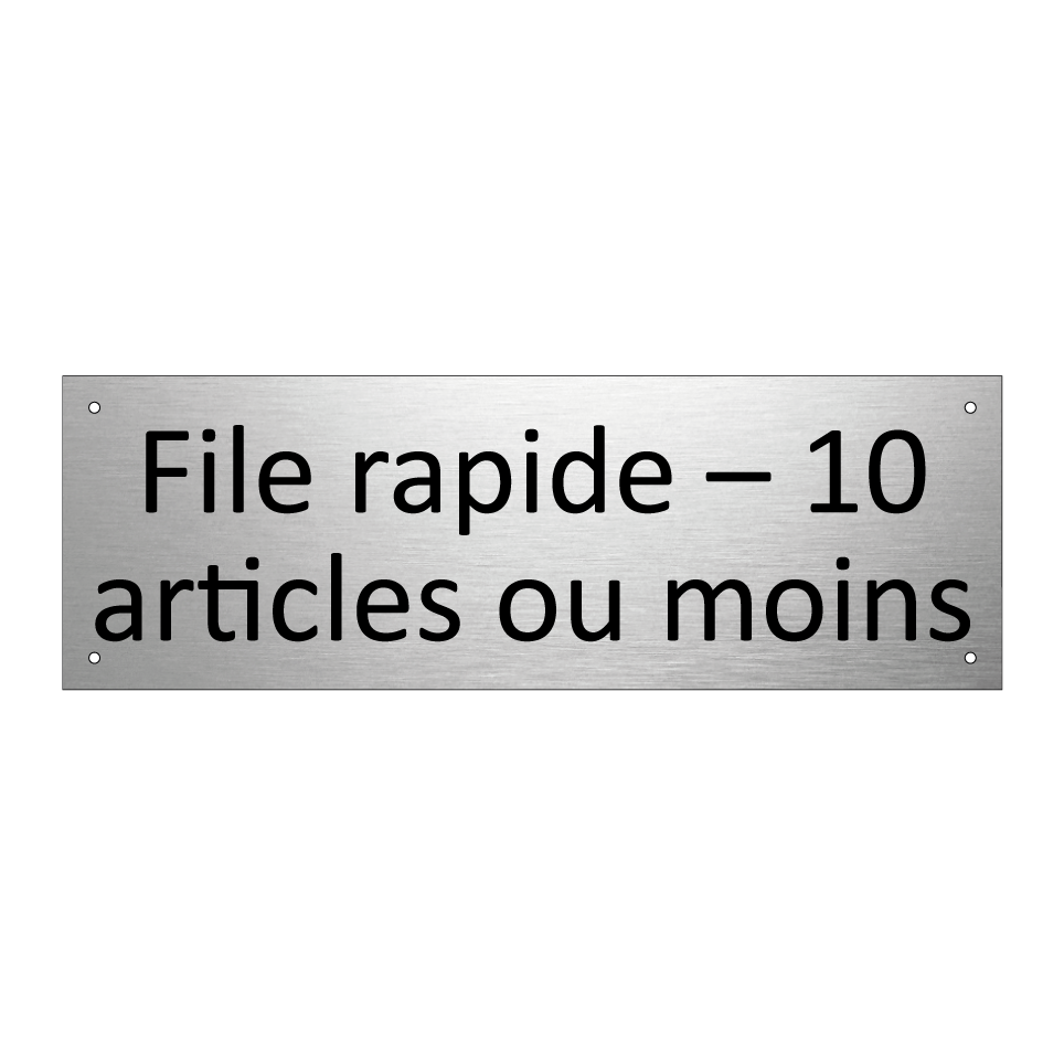File rapide – 10 articles ou moins