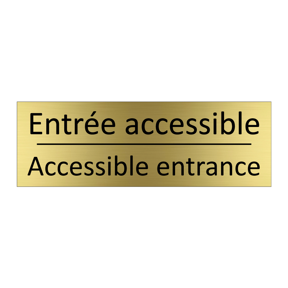 Entrée accessible - Accessible entrance